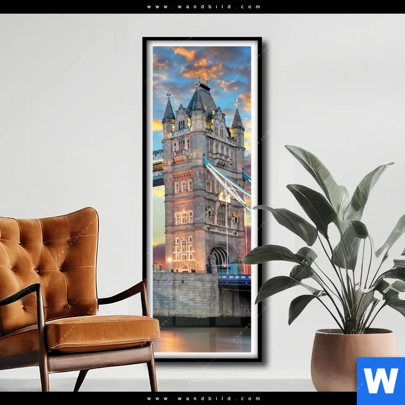Poster | Tower Bridge im Abendglanz | Schmal