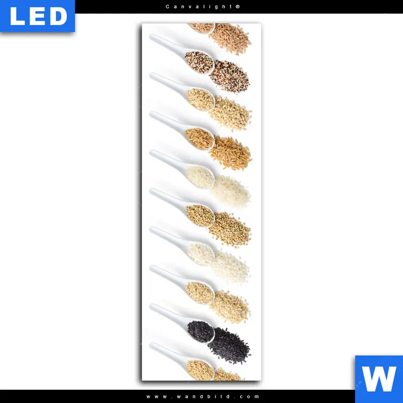 Canvalight® Leuchtbild | Vielfalt im Löffel | Schmal