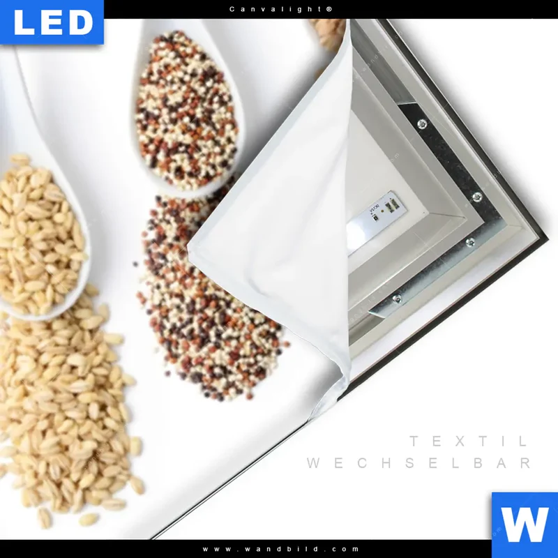 Canvalight® Leuchtbild | Vielfalt im Löffel | Schmal
