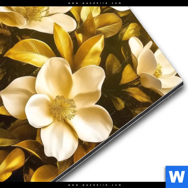 Alu-Dibond Bild | Blütenbaum im Luxusdesign | Hochformat