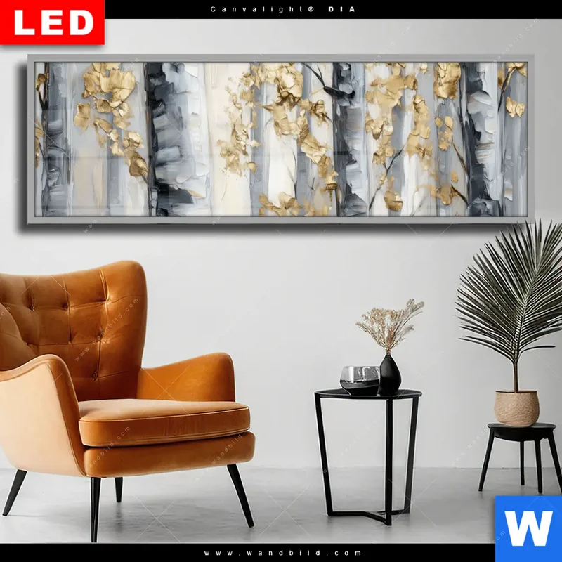 Wechselmotiv Acrylglas Canvalight® DIA | Stille im Wald | Panorama