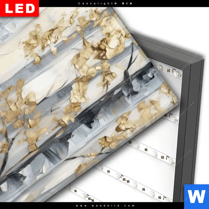 Wechselmotiv Acrylglas Canvalight® DIA | Stille im Wald | Hochformat