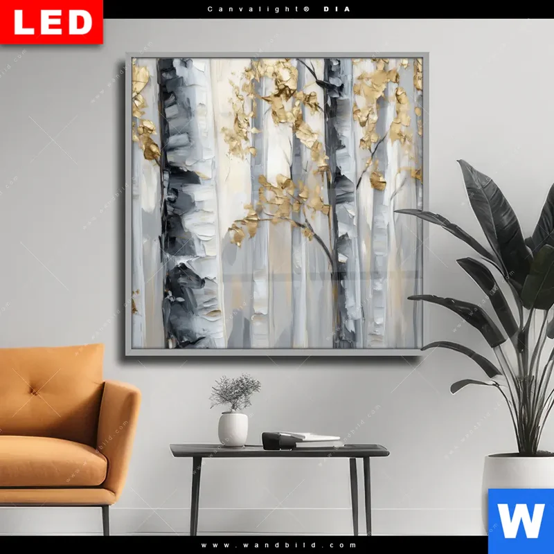 Wechselmotiv Acrylglas Canvalight® DIA | Stille im Wald | Quadrat