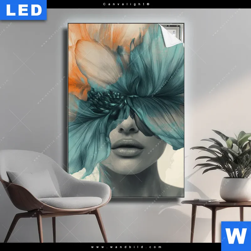 Canvalight® Leuchtbild | Verhüllte Schönheit | Hochformat
