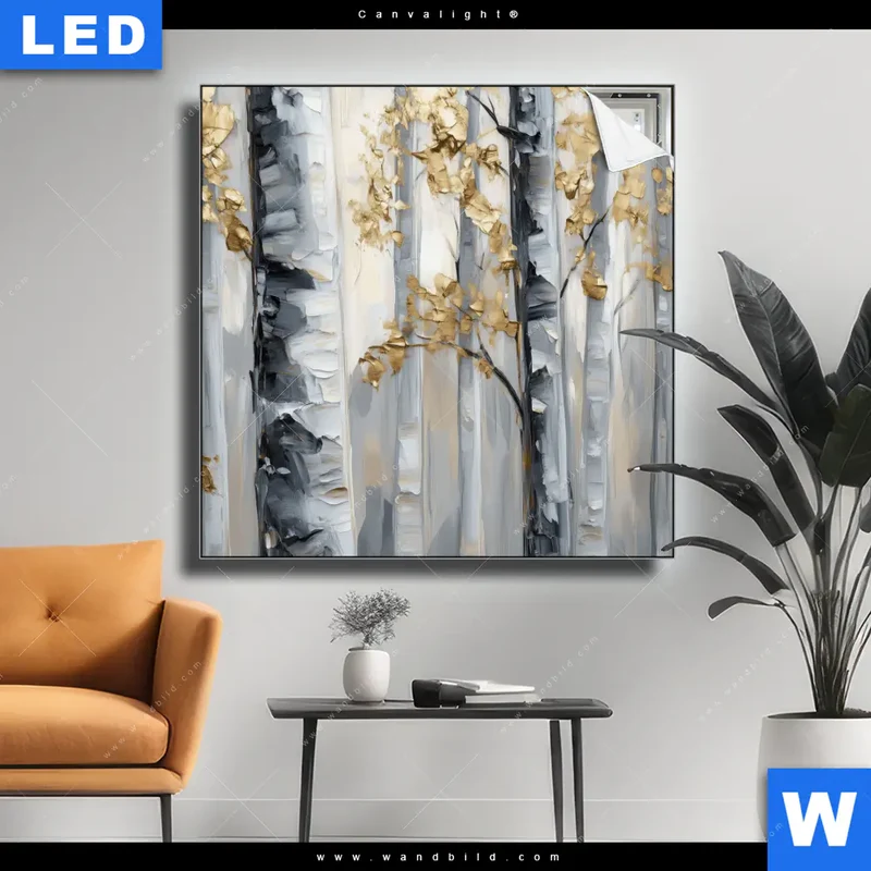 Canvalight® Leuchtbild | Stille im Wald | Quadrat