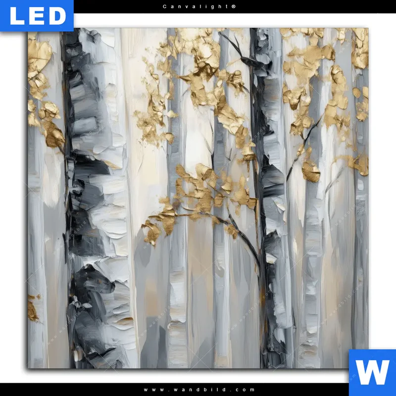 Canvalight® Leuchtbild | Stille im Wald | Quadrat