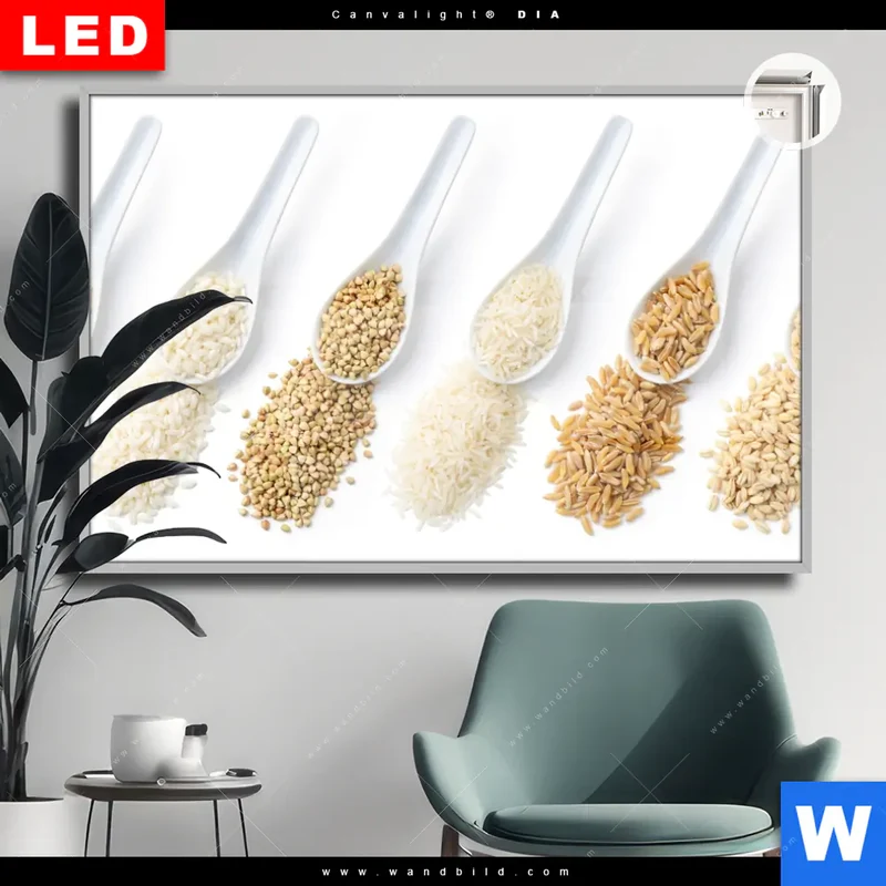 Leuchtbild Acrylglas Canvalight® DIA | Vielfalt im Löffel | Querformat