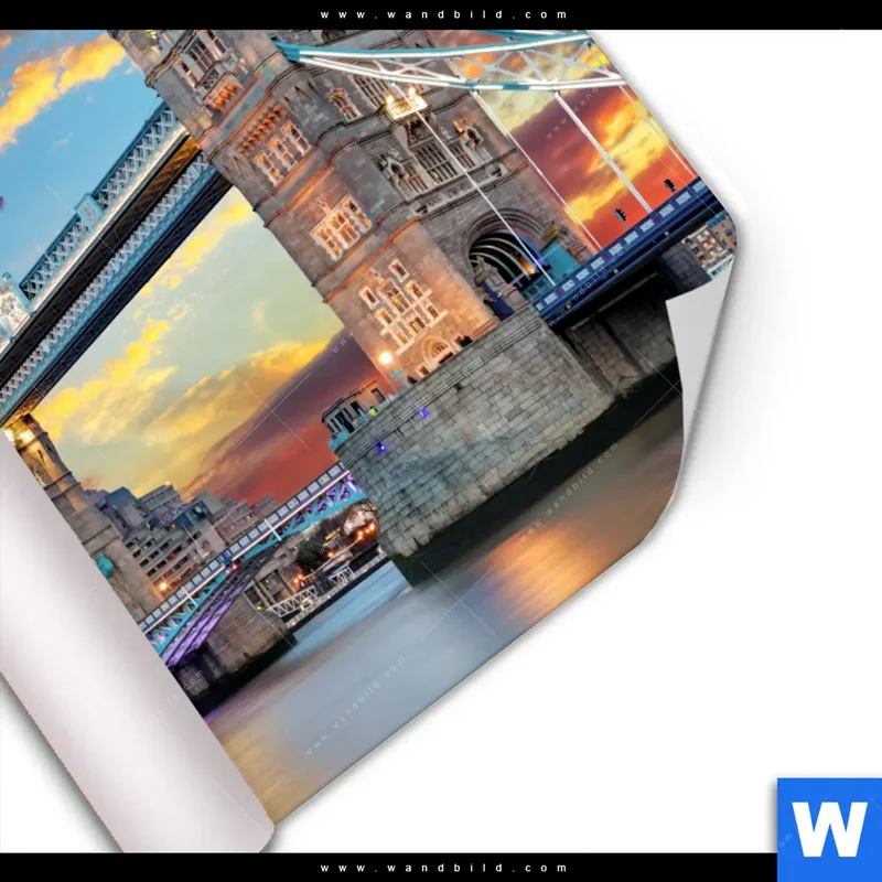 Poster | Tower Bridge im Abendglanz | Quadrat