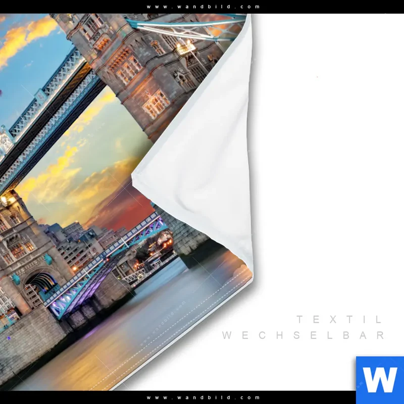Wechselmotiv | Tower Bridge im Abendglanz | Quadrat