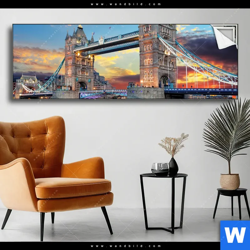 Spannbild | Tower Bridge im Abendglanz | Panorama
