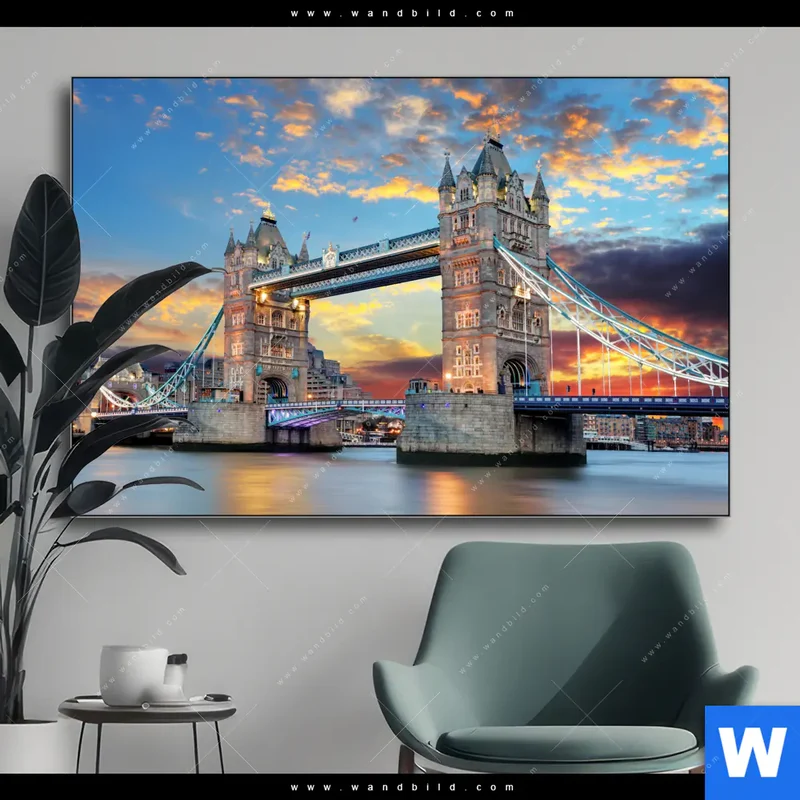 Wechselmotiv | Tower Bridge im Abendglanz | Querformat