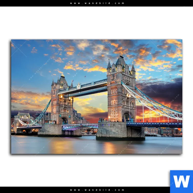 Wechselmotiv | Tower Bridge im Abendglanz | Querformat
