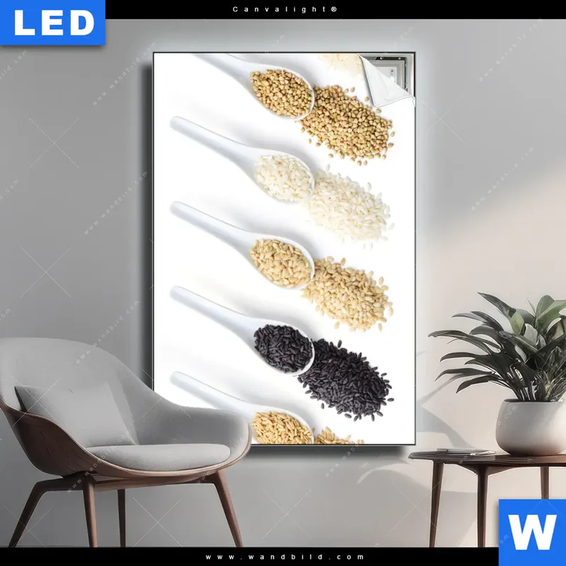 Canvalight® Leuchtbild | Vielfalt im Löffel | Hochformat
