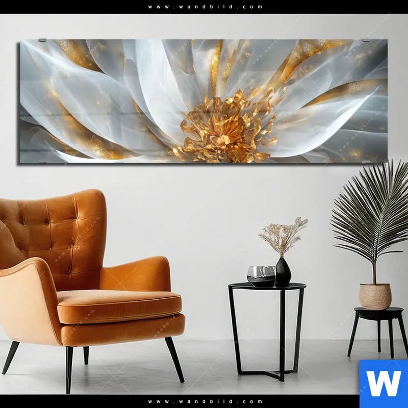 Acrylglasbild | Zarte Luxusblüte | Panorama