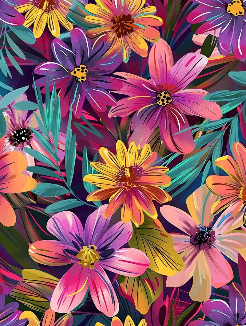 Bohemian Rainbow Floral