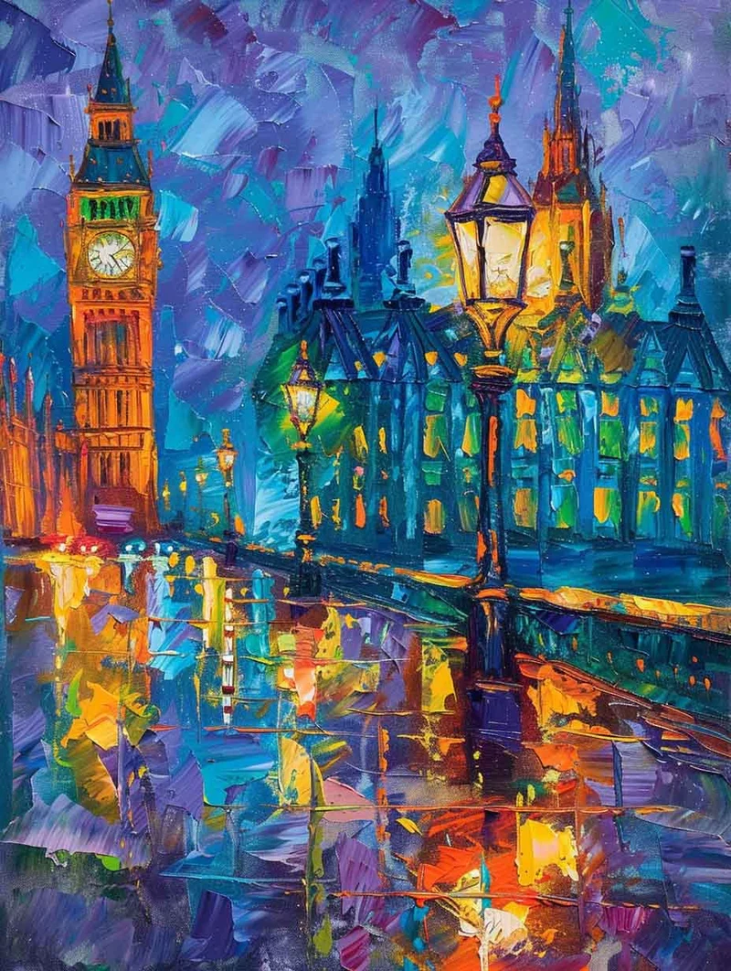 Colorful London Nightscape