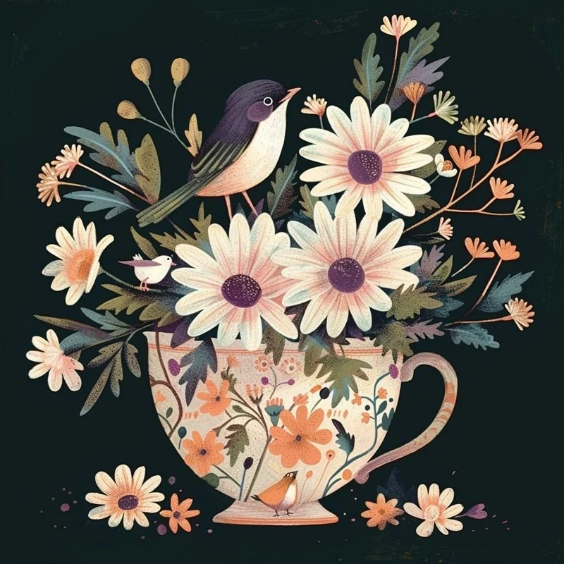 Nocturnal Teacup Garden