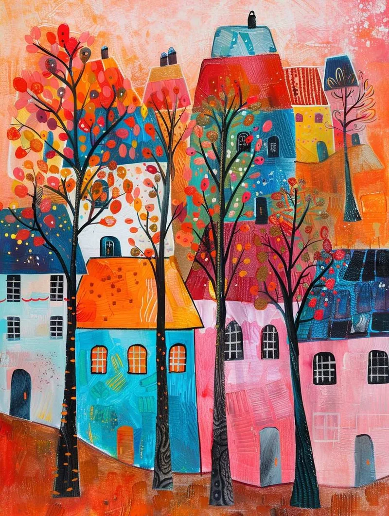 Colorful European Village
