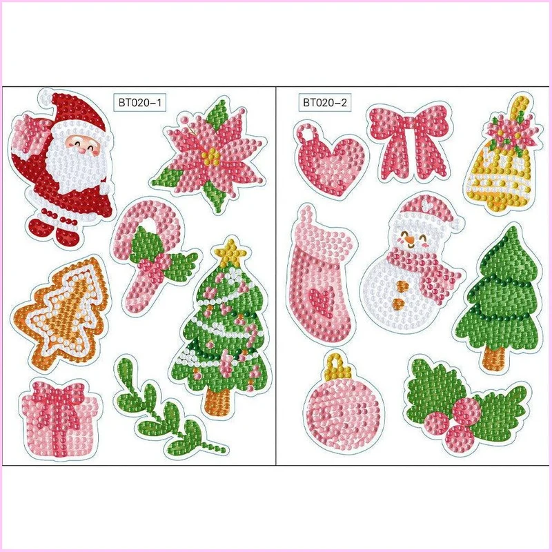 Diamond Art Christmas Stickers
