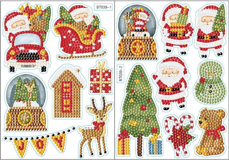 Diamond Art Christmas Stickers
