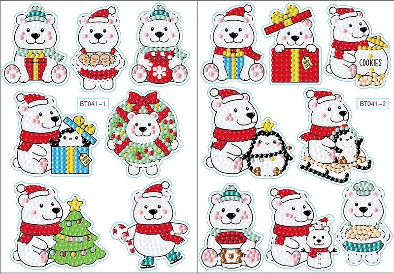 Diamond Art Christmas Stickers