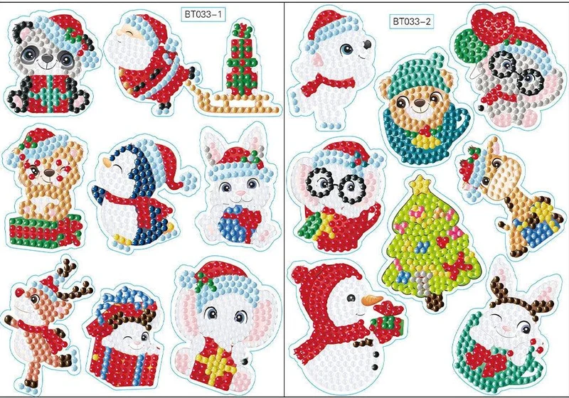 Diamond Art Christmas Stickers