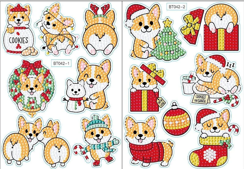 Diamond Art Christmas Stickers