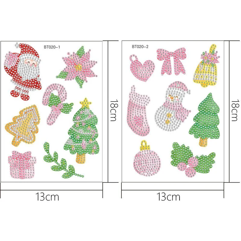 Diamond Art Christmas Stickers
