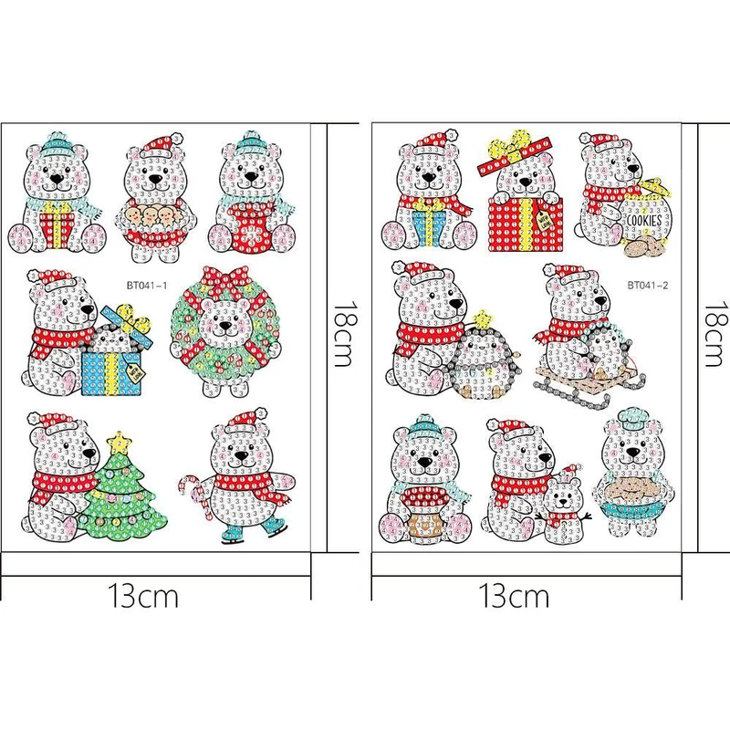 Diamond Art Christmas Stickers