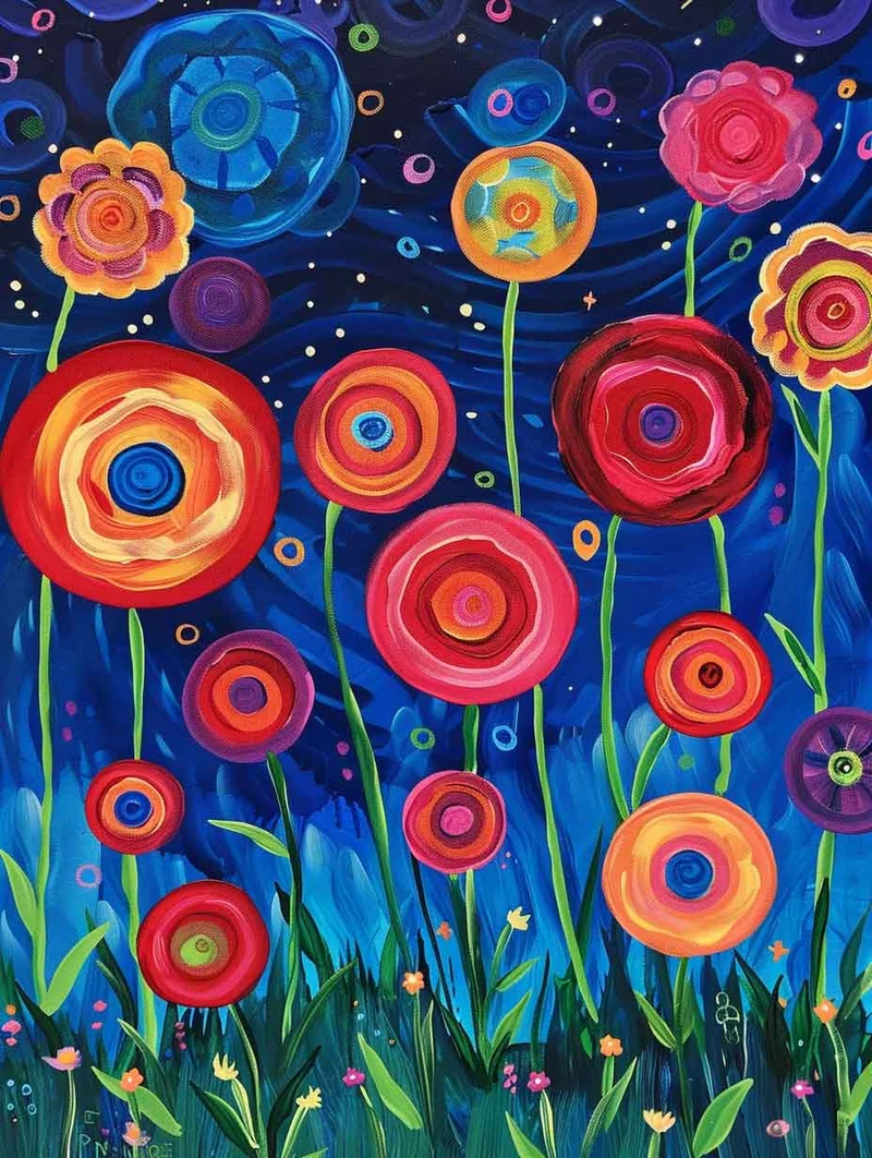 Cosmic Bloom Garden