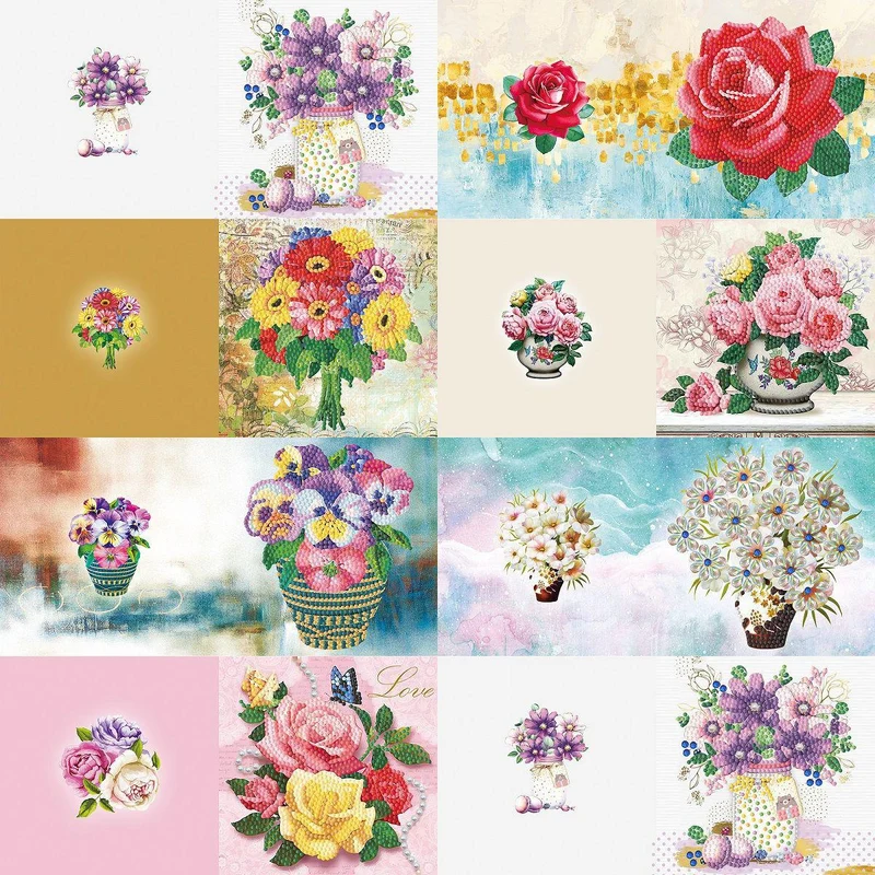 Diamond Art Greeting Cards - Set of 8