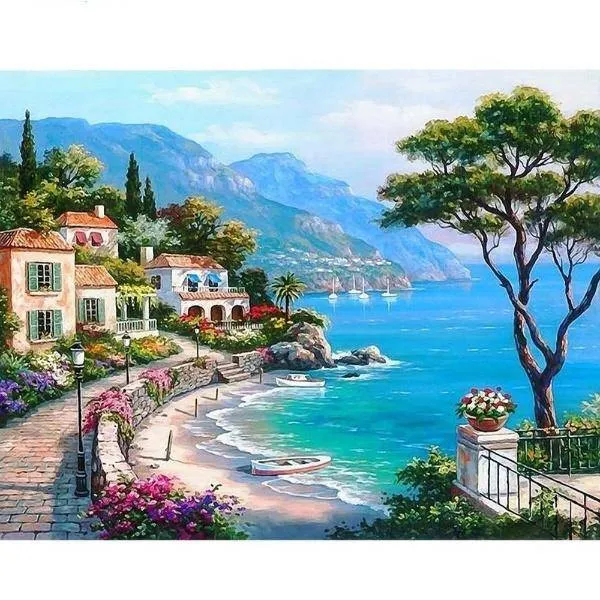 Seaside City close to the Ocean