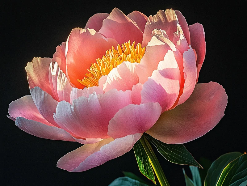 Peony In Golden Light
