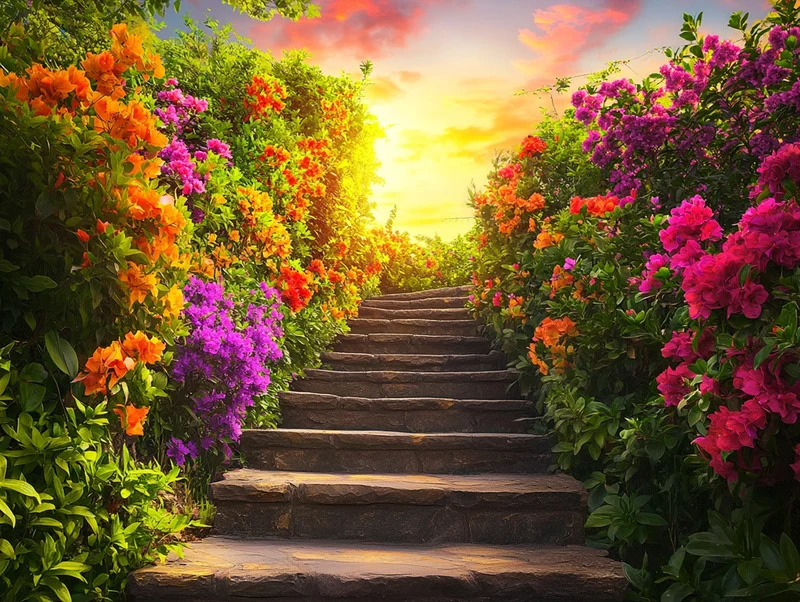 Garden Stairway View