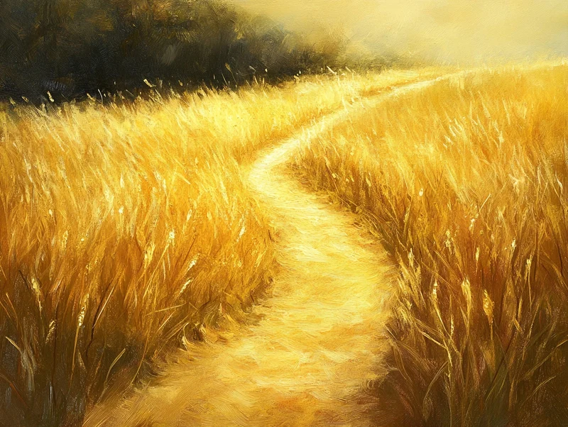 Golden Path Through Grass