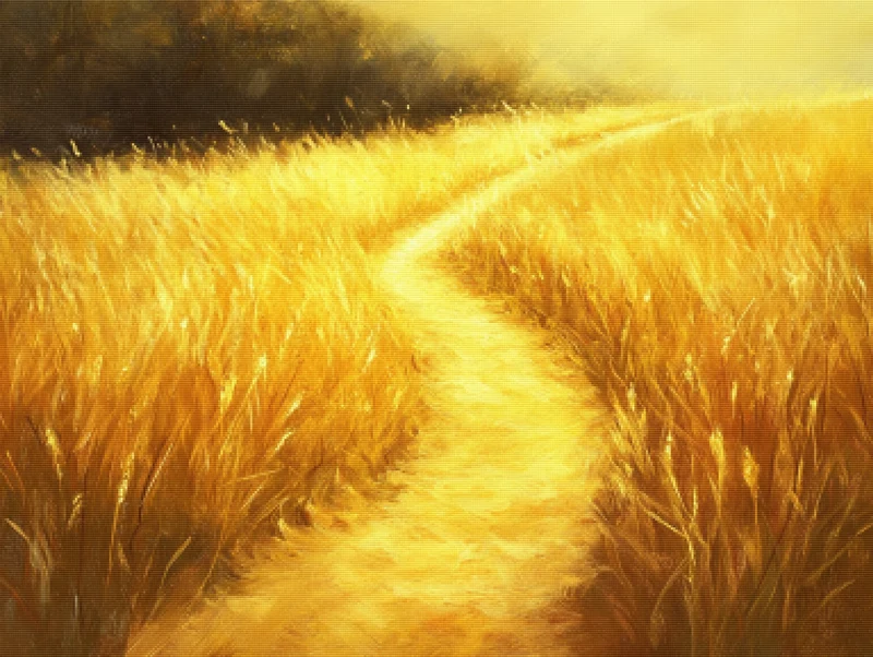 Golden Path Through Grass