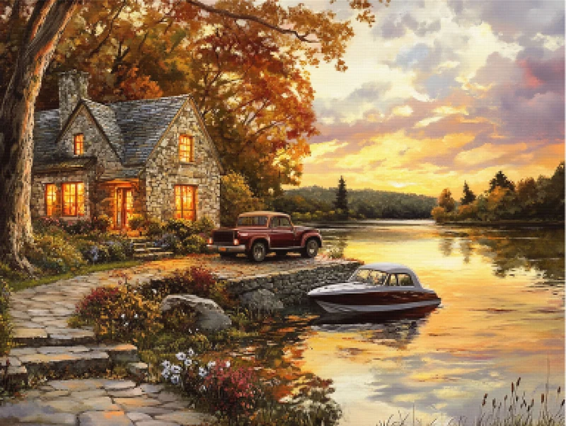 Charming Stone Cottage Nestled By A Serene Lake