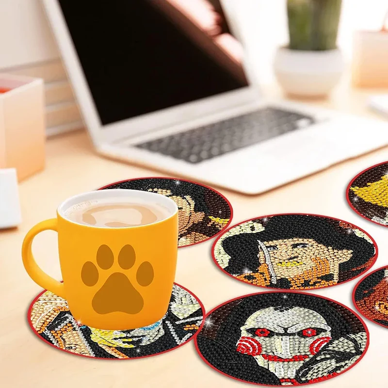 Halloween Monsters DIY Diamond Painting Coasters