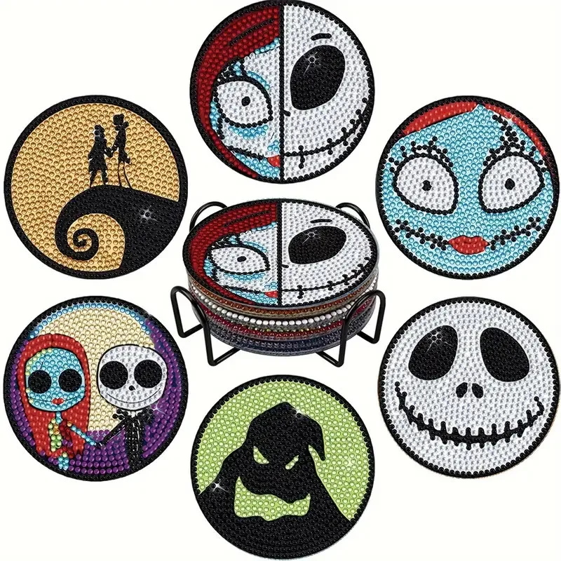 Halloween Jack DIY Diamond Painting Coasters