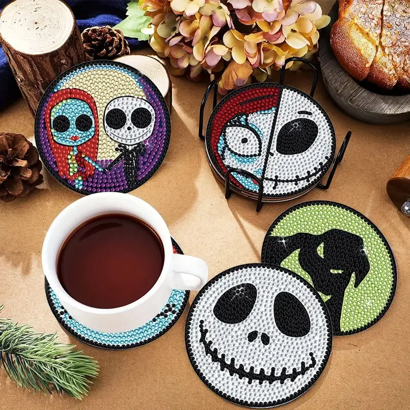 Halloween Jack DIY Diamond Painting Coasters