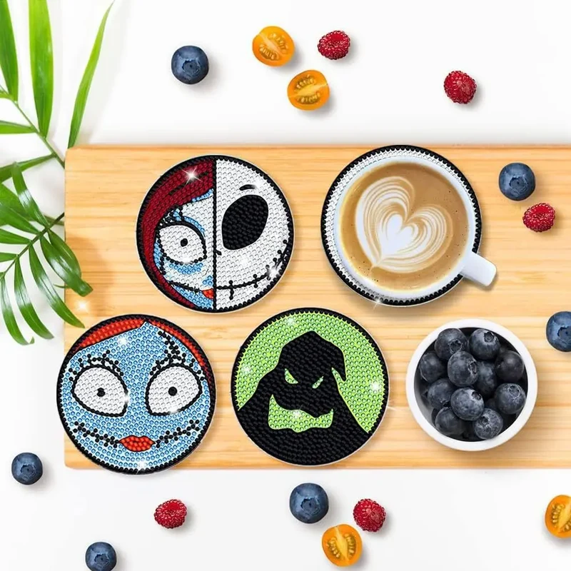 Halloween Jack DIY Diamond Painting Coasters