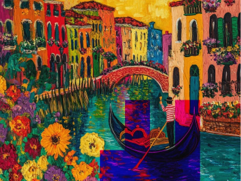 Gondola Gliding Down A Canal