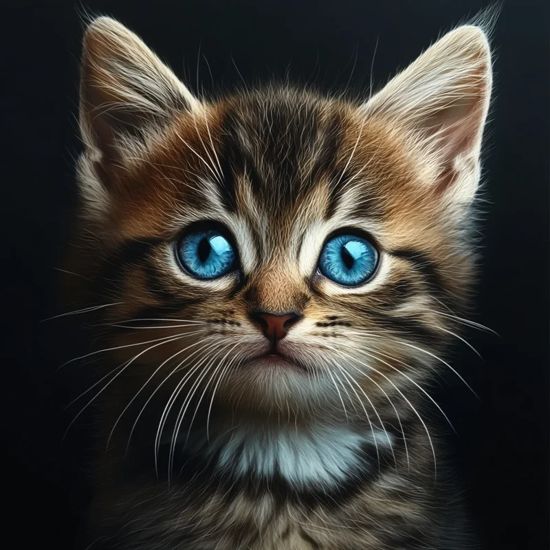Intent Blue Eyes Kitten Diamond Art Kit