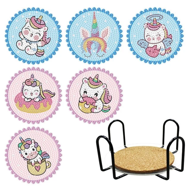 Adorable Unicorns DIY Diamond Painting Coasters