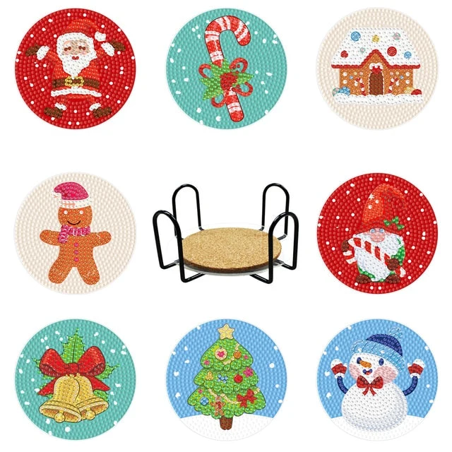 Christmas DIY Diamond Painting Coasters