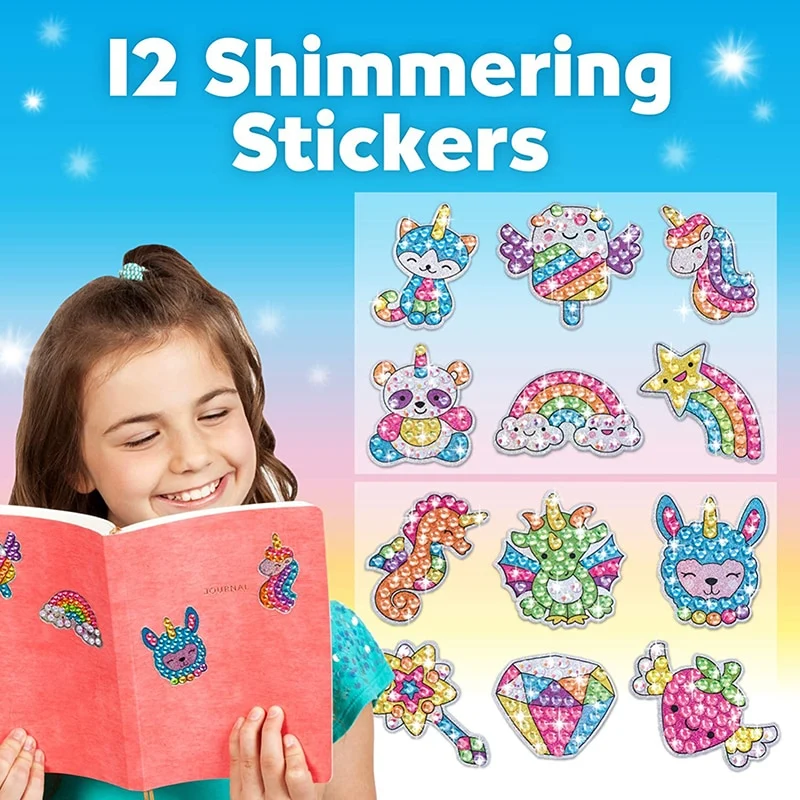 Diamond Painting Stickers For Kids (12 Pack)
