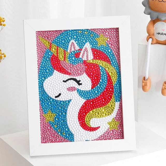 Dazzling Rainbow Unicorn Diamond Painting Kit For Kids