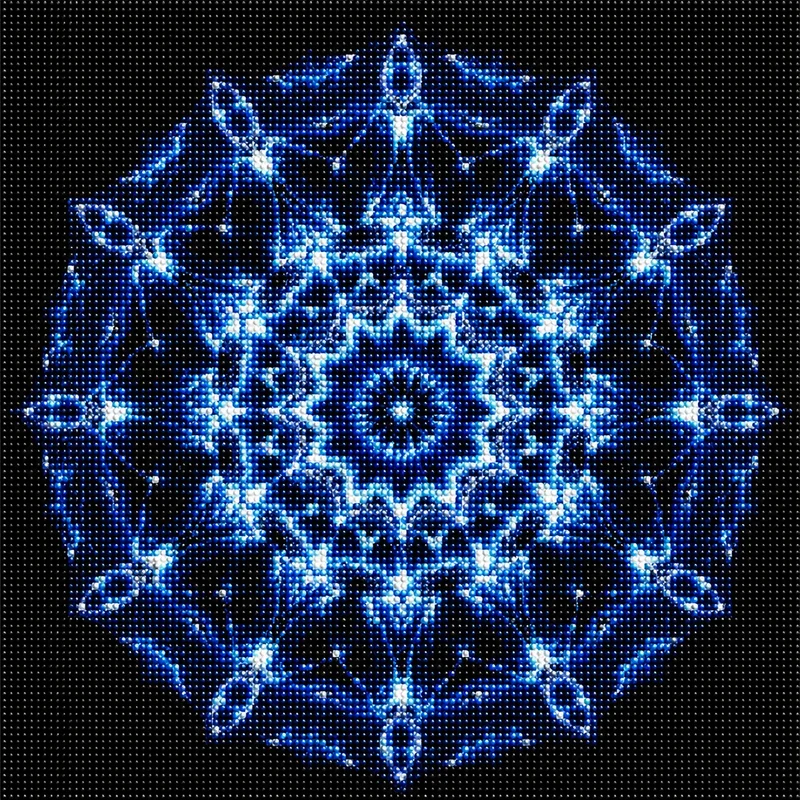 Abstract Blue Burst Diamond Art Kit