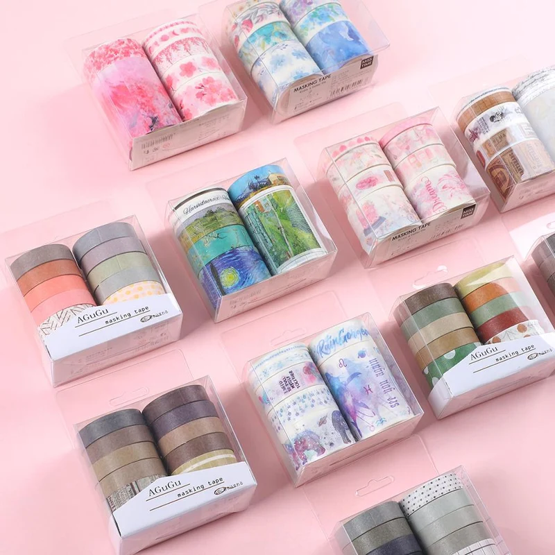 Patterned Washi Masking Tape (7-Piece Kit)