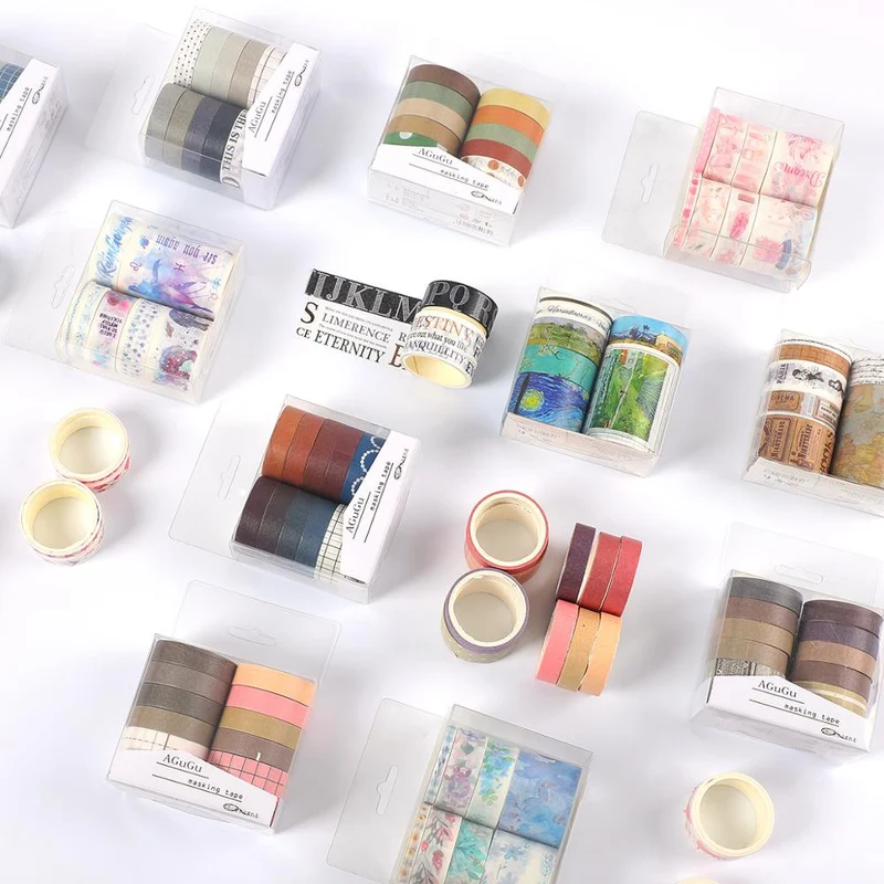 Patterned Washi Masking Tape (7-Piece Kit)